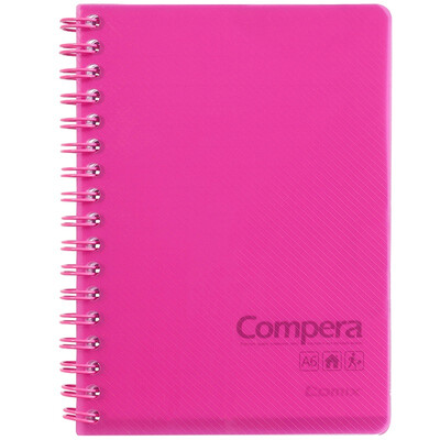 

Together COMIX CPA6801 Compera double helix PP noodles Notepad A6 80 pages through red