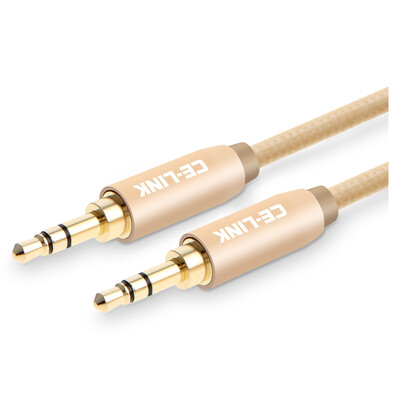 

CE-LINK 1767 DC35 audio cable spring wire 2 m car car with AUX telescopic portable audio cable phone flat panel audio cable blue