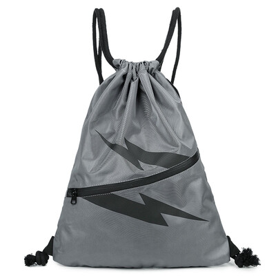 

Jingdong supermarket] light rider light travel backpack drawstring bundle pocket folding shoulder bag sports fitness bag male lady 690 beam mouth gray