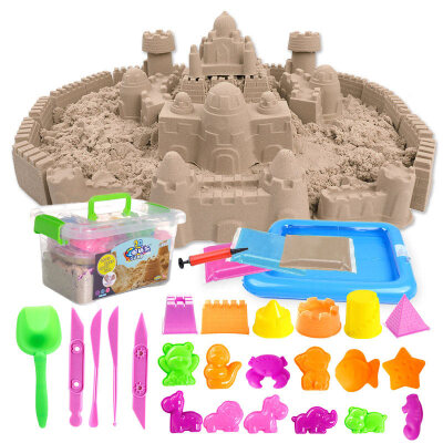 

Pei Pei Le (PEIPEILE) Caisha children's handmade toys DIY clay sand every household toys 3 pounds sand color