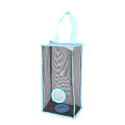 

Home Kitchen Hanging Bag Breathable Mesh Grid Garbage Bags Storage Organizer Convenient Extraction Pouch Bag