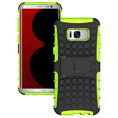 

Fivice Samsung S8 Plus Case TPU anti-fall tire pattern back clip bracket phone case