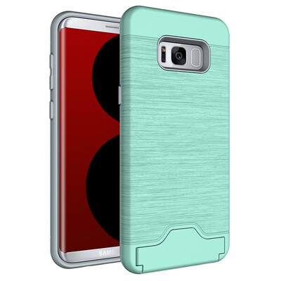 

Fivice Samsung S8 Plus Case TPU all-inclusive anti-drop brushed card with bracket mobile phone case