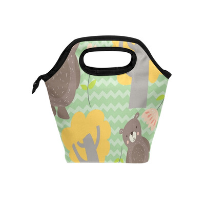 

Lunch Bag Tote Bag Bear Tree Travel Picnic Organizer Lunch Holder Handbags Lunch Bag Box for Office