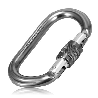 

25KN Auto Locking Gate Carabiner Heavy Duty D Shape Buckle Pack Twist Locking Gate Carabiner Climbing Rappelling Canyoning Hammock