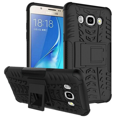 

Fivice Samsung J510J5 2016 Case TPU anti-fall tire pattern back clip bracket phone case