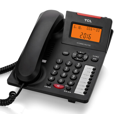 

TCL HCD868 (180) TSD веревка фиксированной телефонной / стационарный / Caller Free громкой связи номер пакета батареи постамент / домашний офис с неподвижной стенкой веревочной (черный)