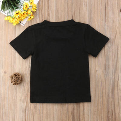 

Toddler Kids Baby Girl Boy Young Wild Three Tops T-shirts Blouse Clothes Summer