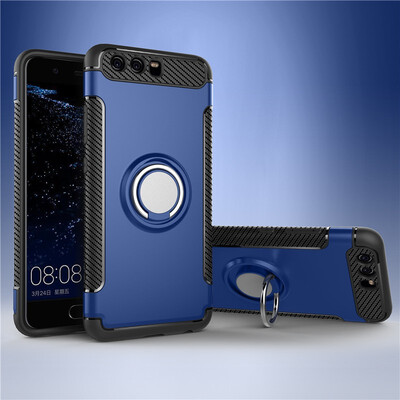 

Fivice Huawei P10 plus case PC metal ring shell magnetic car bracket TPU phone case