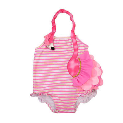 

Kids Girls Embroidery Flamingo Swimsuit One Pieces Swimming Costume Bathing Suit