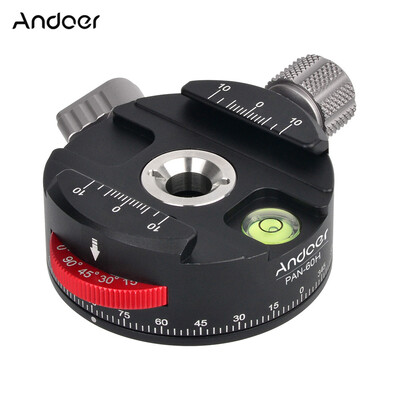 

Andoer PAN-60H Panoramic Ball Head Tripod Head with Indexing Rotator AS Type Clamp