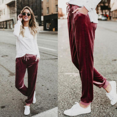

Fashion Women Ladies Trousers Pants Summer Casual Holiday Beach Pants Plus