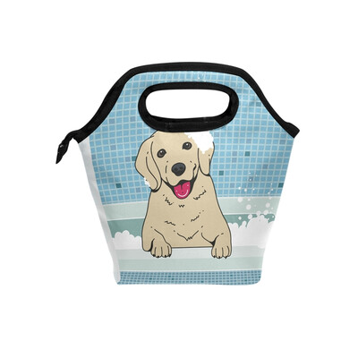 

Lunch Bag Bath Dog Tote Travel Picnic Insulated Handbags Portable Zipper Lunch Bag Box