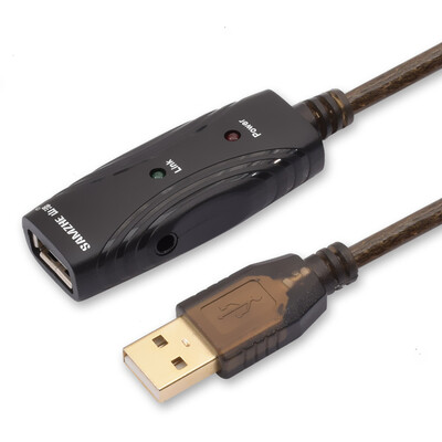 

Yamazawa (SAMZHE) UK-515 USB2.0 high-speed transmission data extension line male to female AM ​​/ AF data cable U disk mouse keyboard extension line transparent white 1.5 meters