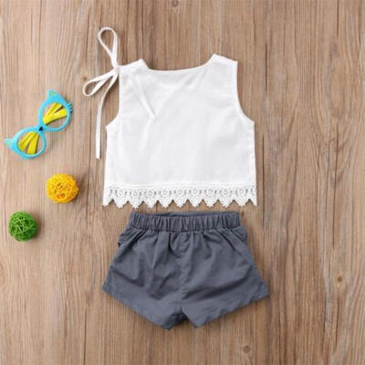 

2Pcs Newborn Baby Girls Clothes Tops Tank Unicorn Vest Short Pants Outfits Set