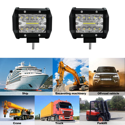 

1pair 60w LED car lamp led 6000lm light super bright 4-inch car roof Strip Light 12v 6000k Refit Off-road Vehicle ATV lamps