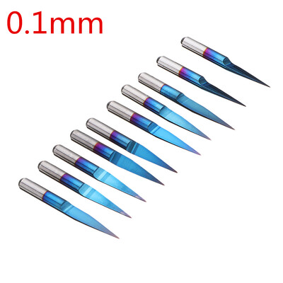 

10pcs 3175mm Blue Coating PCB 3D Milling Cutter 10152025 Degrees Tungsten Carbide V Shape Engraving Bit CNC Router Tool