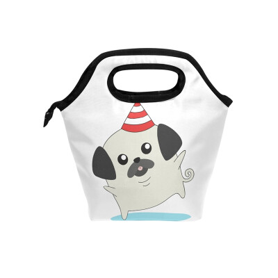 

Lunch Tote Bag Cap Dog Travel Picnic Insulated Lunch Handbags Portable Zipper Lunch Bag Box