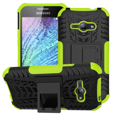 

Fivice Samsung J1 ACEJ110 Case TPU anti-fall tire pattern back clip bracket phone case