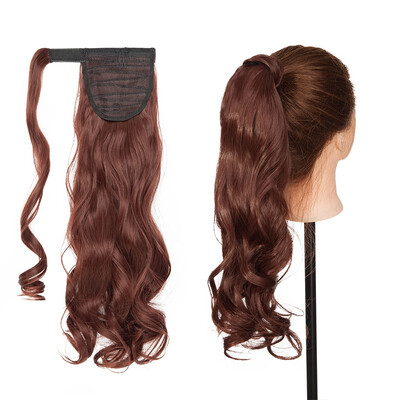 

Long Straight Ponytail Extension Wrap Around Synthetic Ponytail No Clip in Hair One Piece Hairpiece Binding for Women