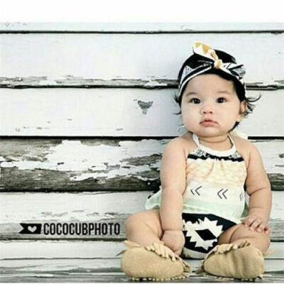 

AU Ship Newborn Baby Girls Tassel Romper Jumpsuit Bodysuit Clothes Outfits