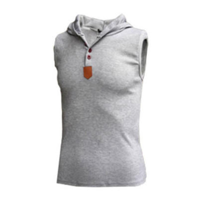 

New Mens Hooded Vest T-Shirt Sleeveless Tee Hoodies Slim Fit Tank Top Shirt CA