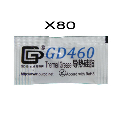 

GD бренд 80 шт GD460 термопасты Смазка силиконовая теплоотвод соединение серебра Вес нетто 0,5 грам мини-сумка для CPU LED MB05