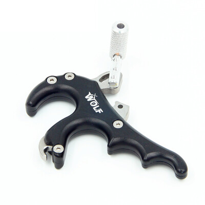 

Composite Metal 4 Finger Grip Caliper Arrow Release Aids for Compound Bow Hunting Archery Steel