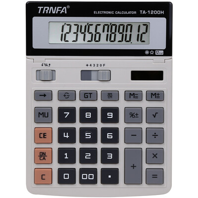 

Письмо TRNFA TA-1200H качая головой большой экран 12-значный двойной мощности калькулятор Управление Финансы Калькулятор