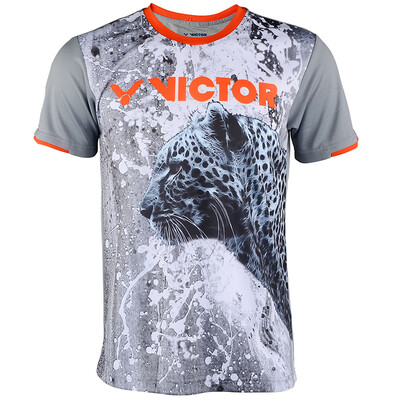 

WACKER Victor Victory Badminton Men & Women Casual Sportswear Short Sleeve T-6040 L Gray