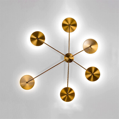 

Baycheer HL484437 Polished Gold Round Led Wall Light 12W 3937" Wide 4 Light in White Light