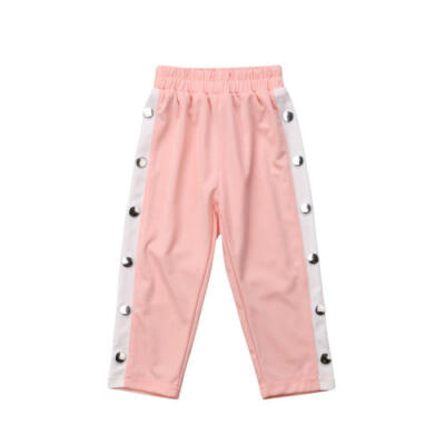 

UK Stock Toddler Kids Baby Girl Rivet Trousers Sport Bottoms Casual Long Pants