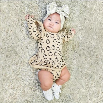 

Newborn Baby Girls Penguin Animal Romper Bodysuit Jumpsuit Cotton Clothes Outfit