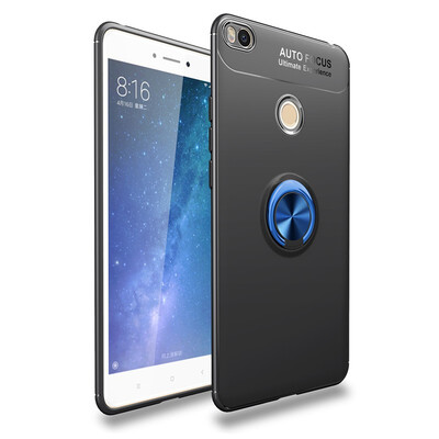 

Fivice Xiaomi Mi Max 2 case TPU metal ring shell magnetic bracket soft shell
