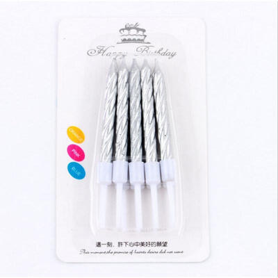 

Happy Birthday Silver Gold Cake Candles Cake Party Xmas Candles Decoration