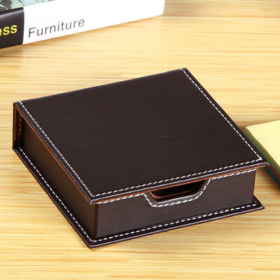 

Yapi Shi creative notes box notes paper box business office stationery storage supplies leather home desktop storage box change box small items finishing box coffee needle