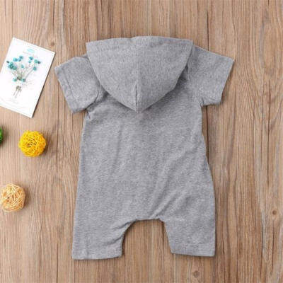 

Newborn Infant Baby Boy Hooded Bodysuit Romper Jumpsuit Clothes Outfits 0-24M