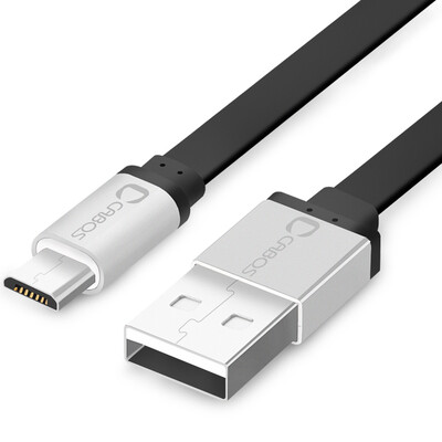 

Ferguson (cabos) F005005 Эндрюс смартфон кабель для передачи данных microusb зарядное устройство линия общие данные плоская линия 0.5M серебряная головка черная линия