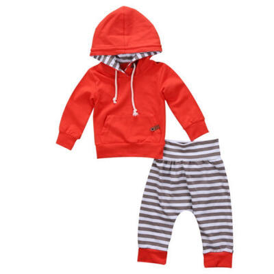 

US Newborn Kids Baby Boys Outfit Tops Hoodie T-shirt Shorts Pants Clothes Set