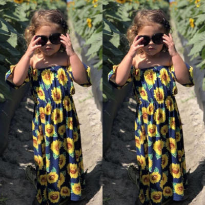 

US Kids Baby Girl Lace Sunflower Party Pageant Tutu Dress Sundress Clothes 1-6T