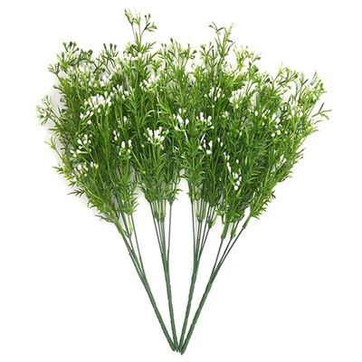 

UpperX Artificial Shrubs 4pcs Simulation Greenery Fake Flowers Faux Plastic Plants Bouquet Wedding Home Garden Decor