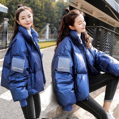 

Winter new loose thick cotton jacket fashion short down bread 90232