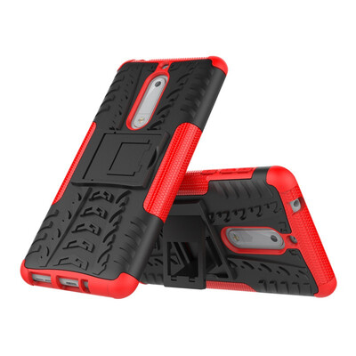 

Fivice Nokia 5 Case TPU anti-fall tire pattern back clip bracket phone case