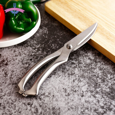 

Stainless Steel Kitchen Scissors Chicken Bone Fish Duck Poultry Scissors Cutter Shear Snip Cook Kitchen Gadgets Tool Safety Lock