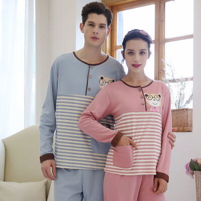 

Антарктика (Nanjiren) WH14B572 Pajamas Home Service Мужчины и женщины с длинным рукавом Главная одежда для одежды Хлопок Пара пижамы Panda Male XL