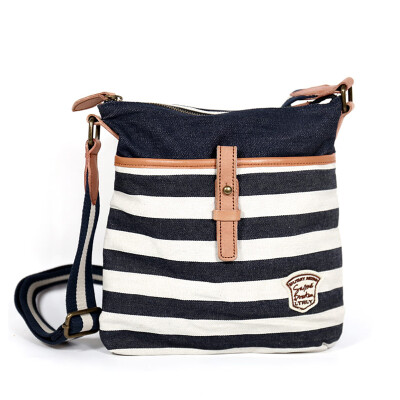 

TSD 2017 Women Handbags Shoulder Bags Lady Striped Navy Wind Pillow Single Strap canvas Versatile Bags navy striped scarf wind bag