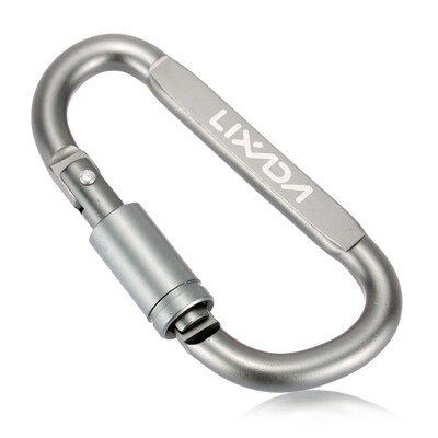 

Lixada Aluminum Alloy D-ring Locking Carabiner Screw Lock Hanging Hook Buckle Keychain for Outdoor Camping Hiking