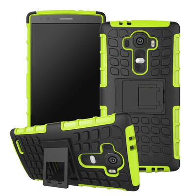 

Fivice LG G4 Case TPU anti-fall tire pattern back clip bracket phone case