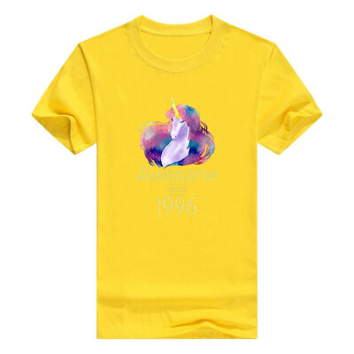 

22nd Birthday Gift Unicorn Tshirt Awesome Since 1996 Tee