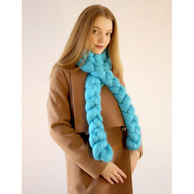 

New Womens Chunky Yarn Snood Cowl Hand Knitted Scarf Warm Handmade Wraps Scarves